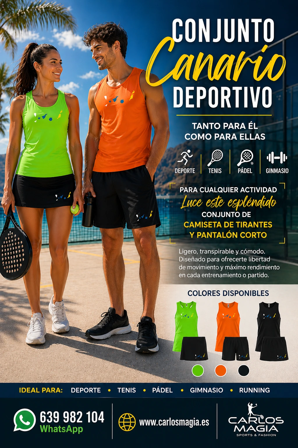 conjunto canario deportivo ropa