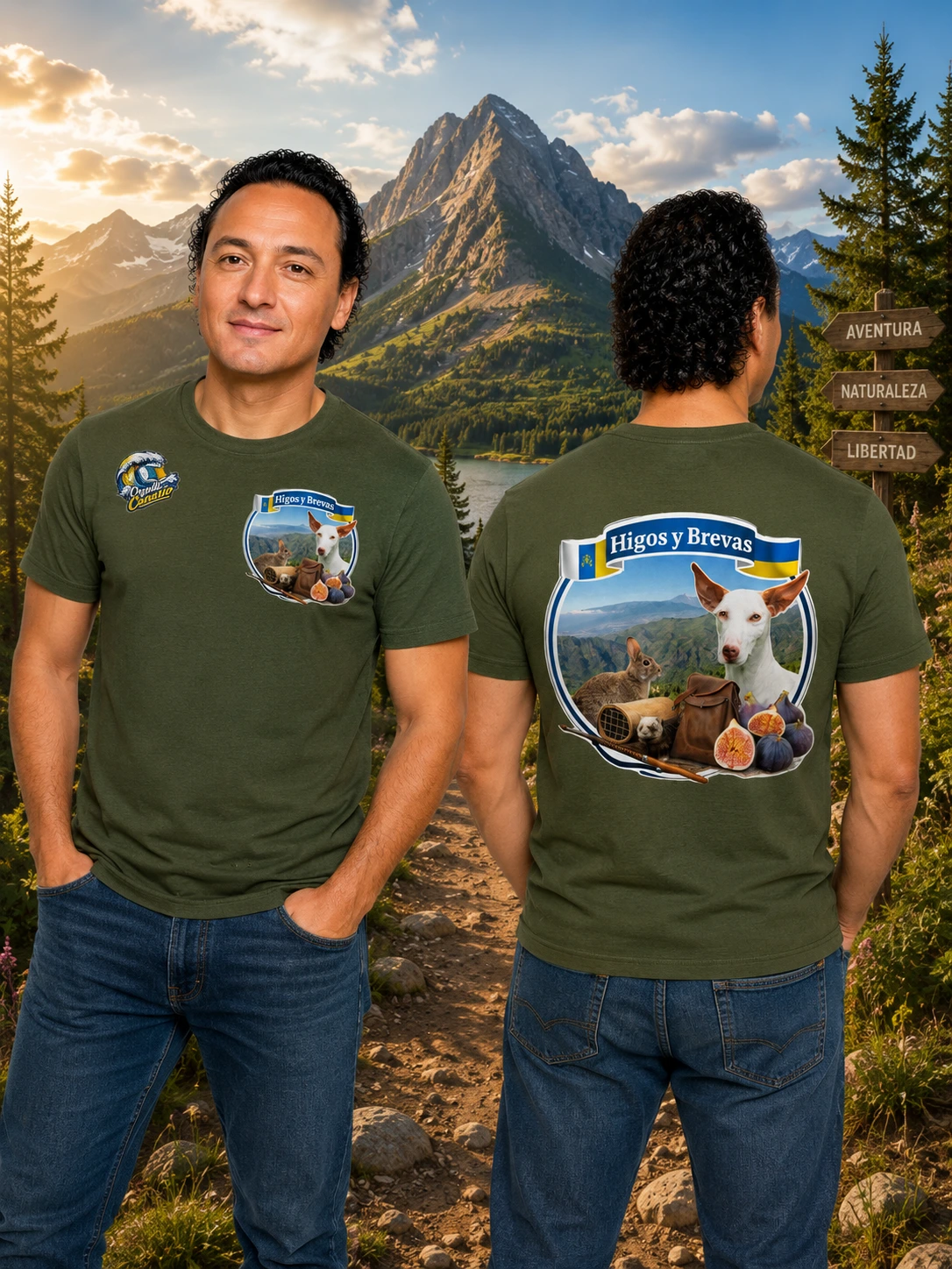 camisa caza verde oliva