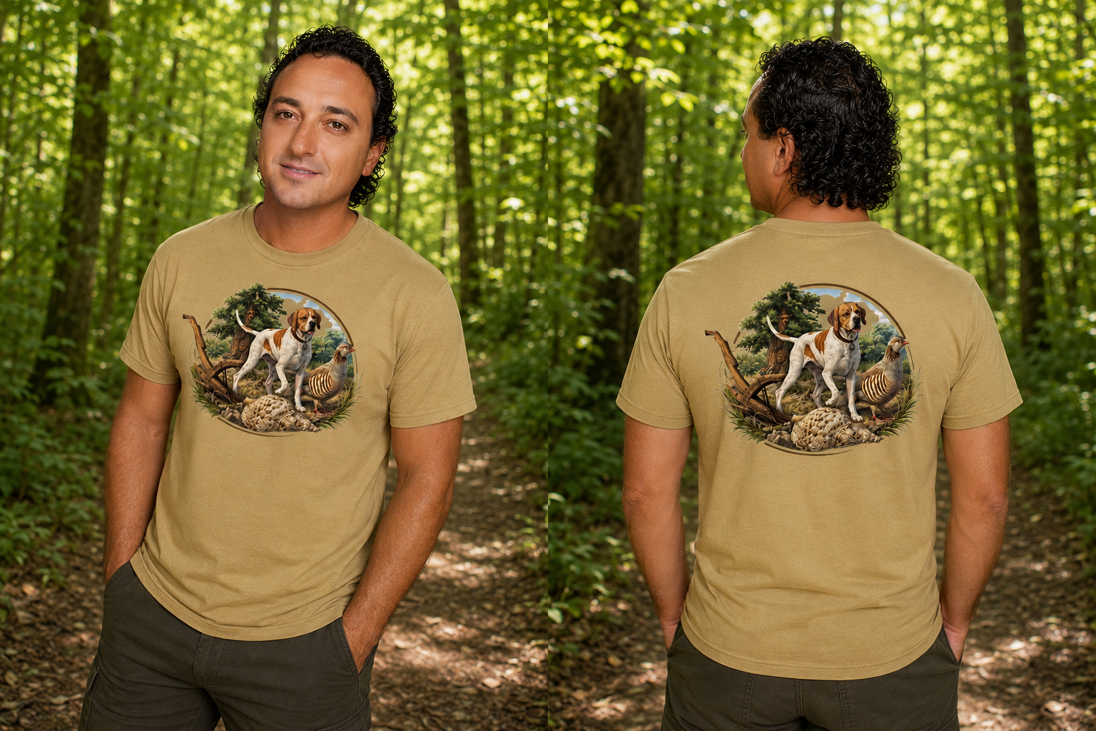 camiseta caza tierra monte arado canario