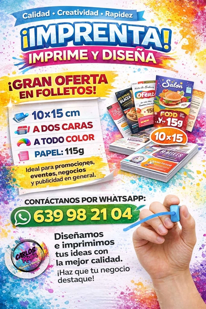tenerife folletos imprime diseña color dipticos