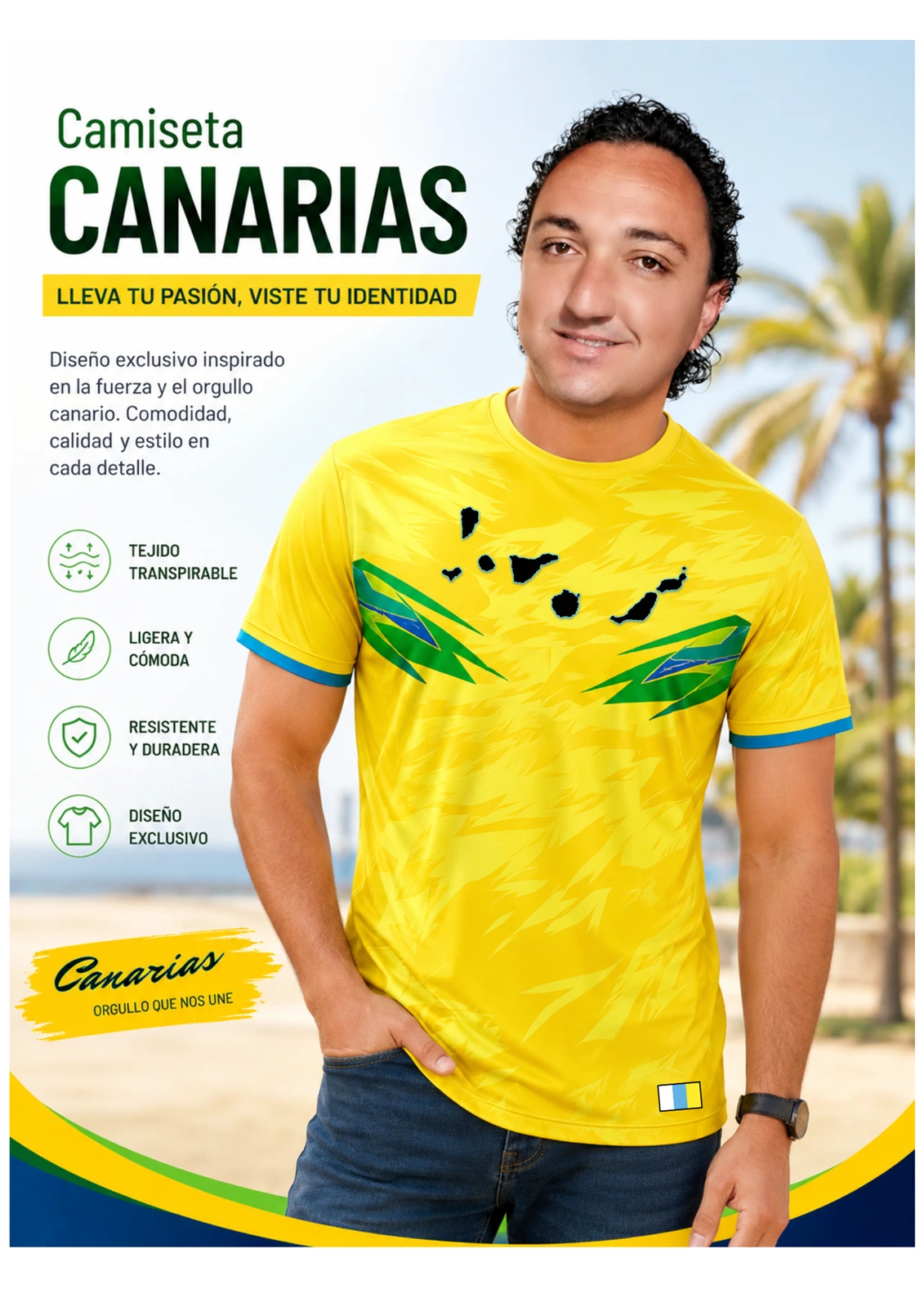 camiseta canaria pasion islas