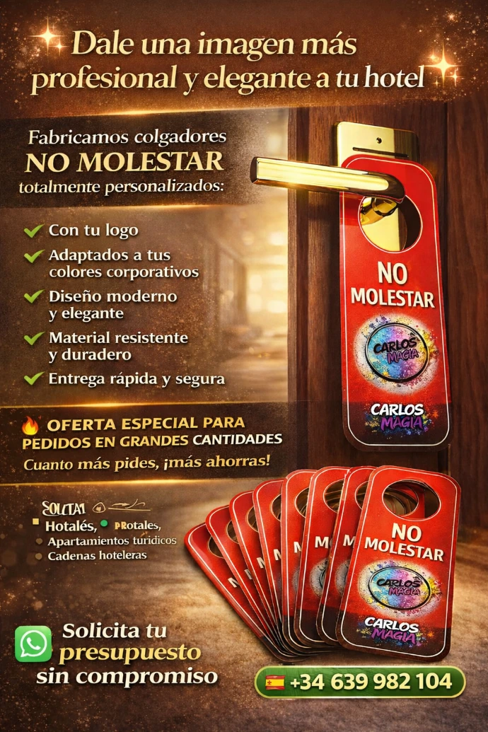 colgadores no molestar limpieza servicio de habitaciones en imprenta tenerife