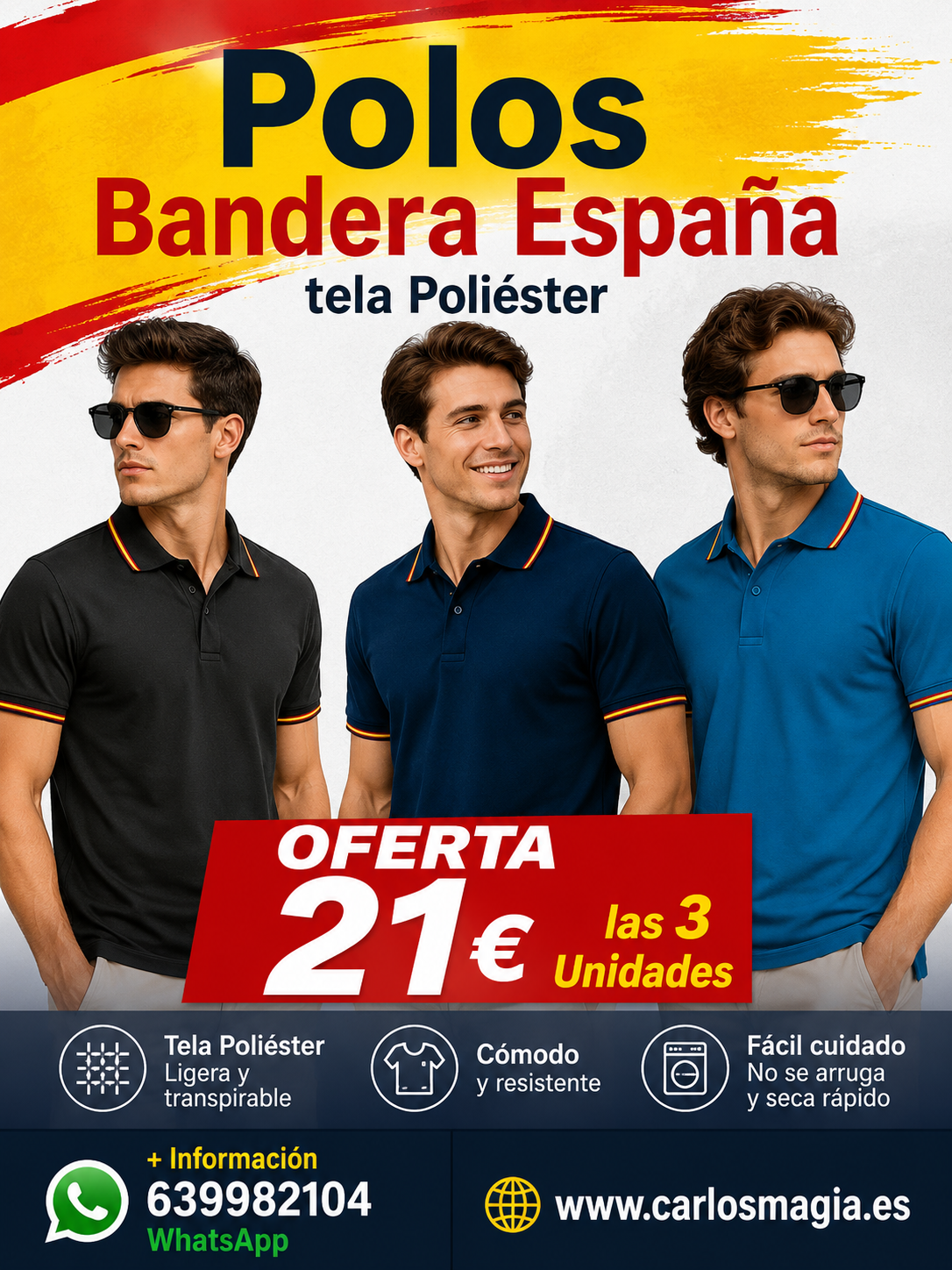 polos con bandera chicos