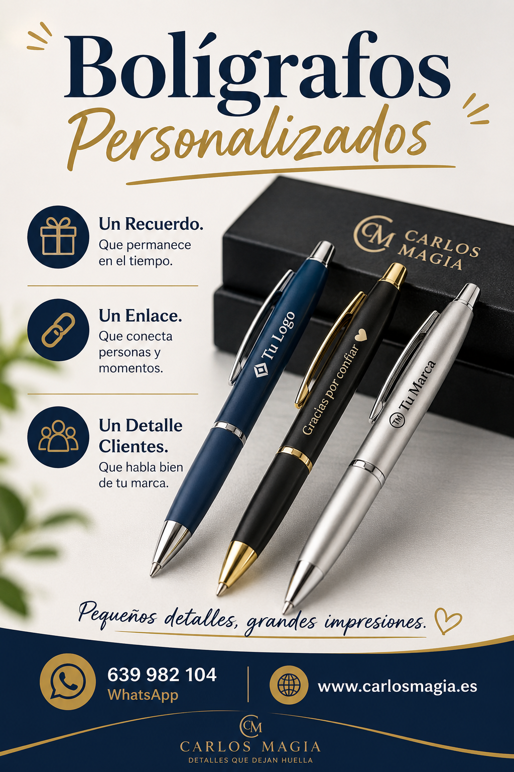 boligrafos personalizados en tenerife imprenta en tenerife carlos magia