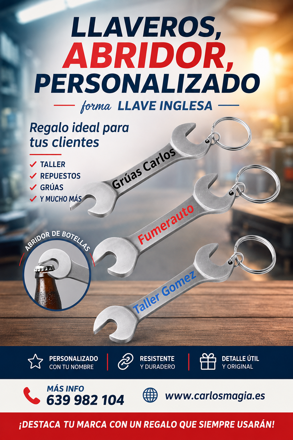 llaveros mecanicos regalo