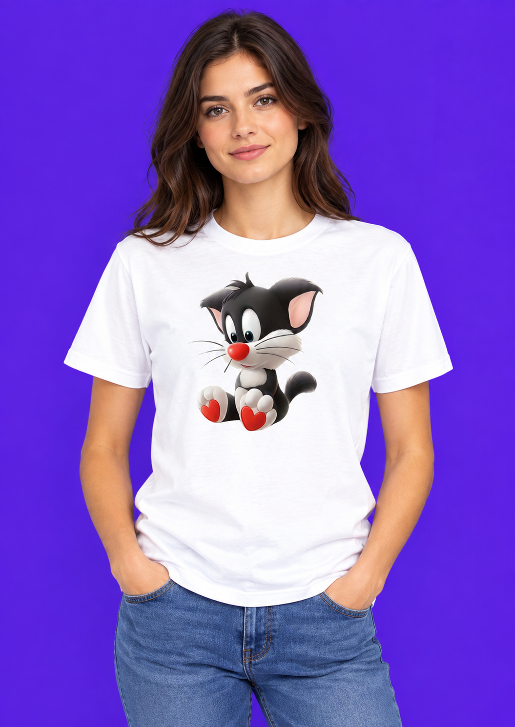 Camiseta con diseño de Gato