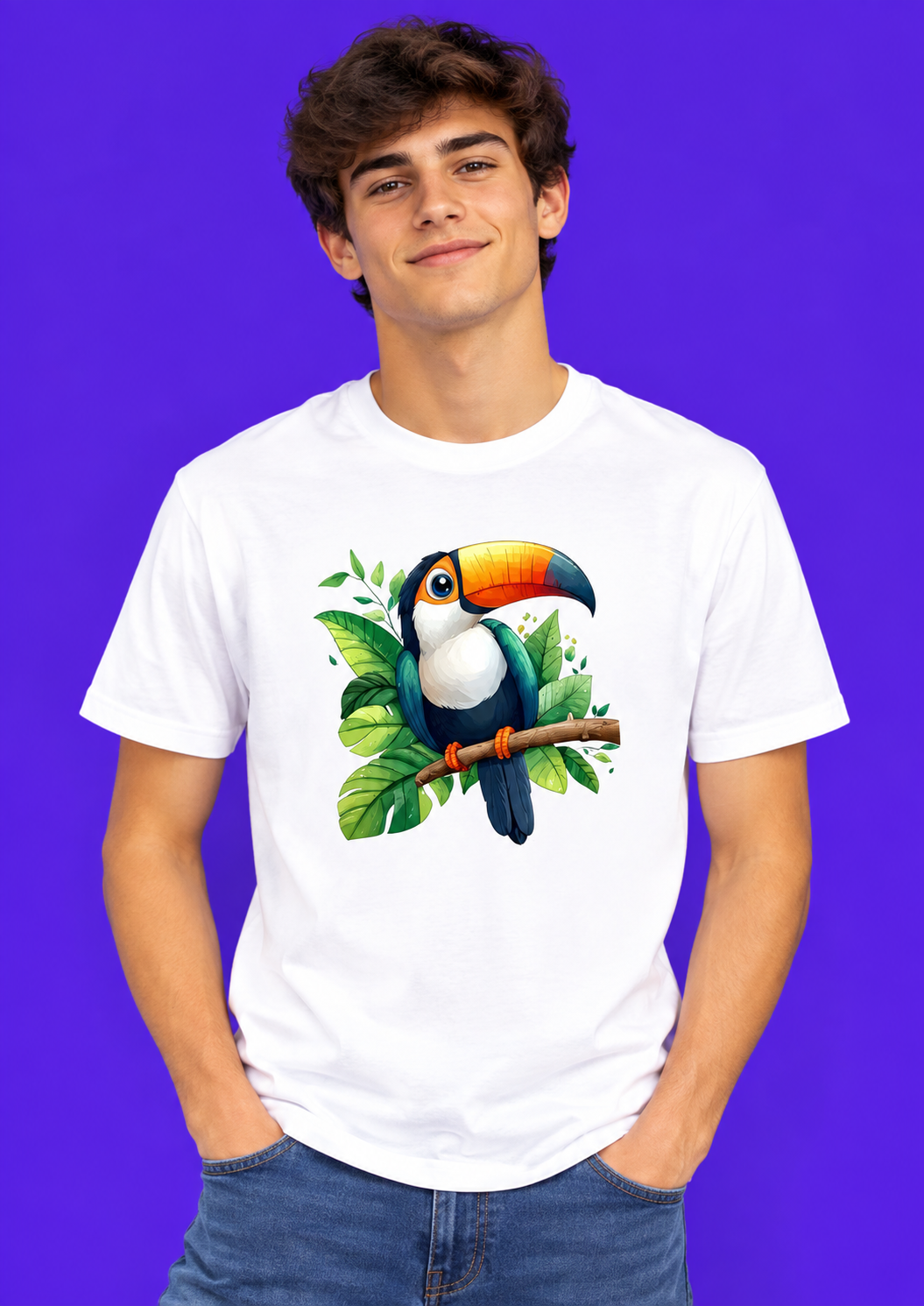 Camiseta con diseño de Loro / Guacamayo