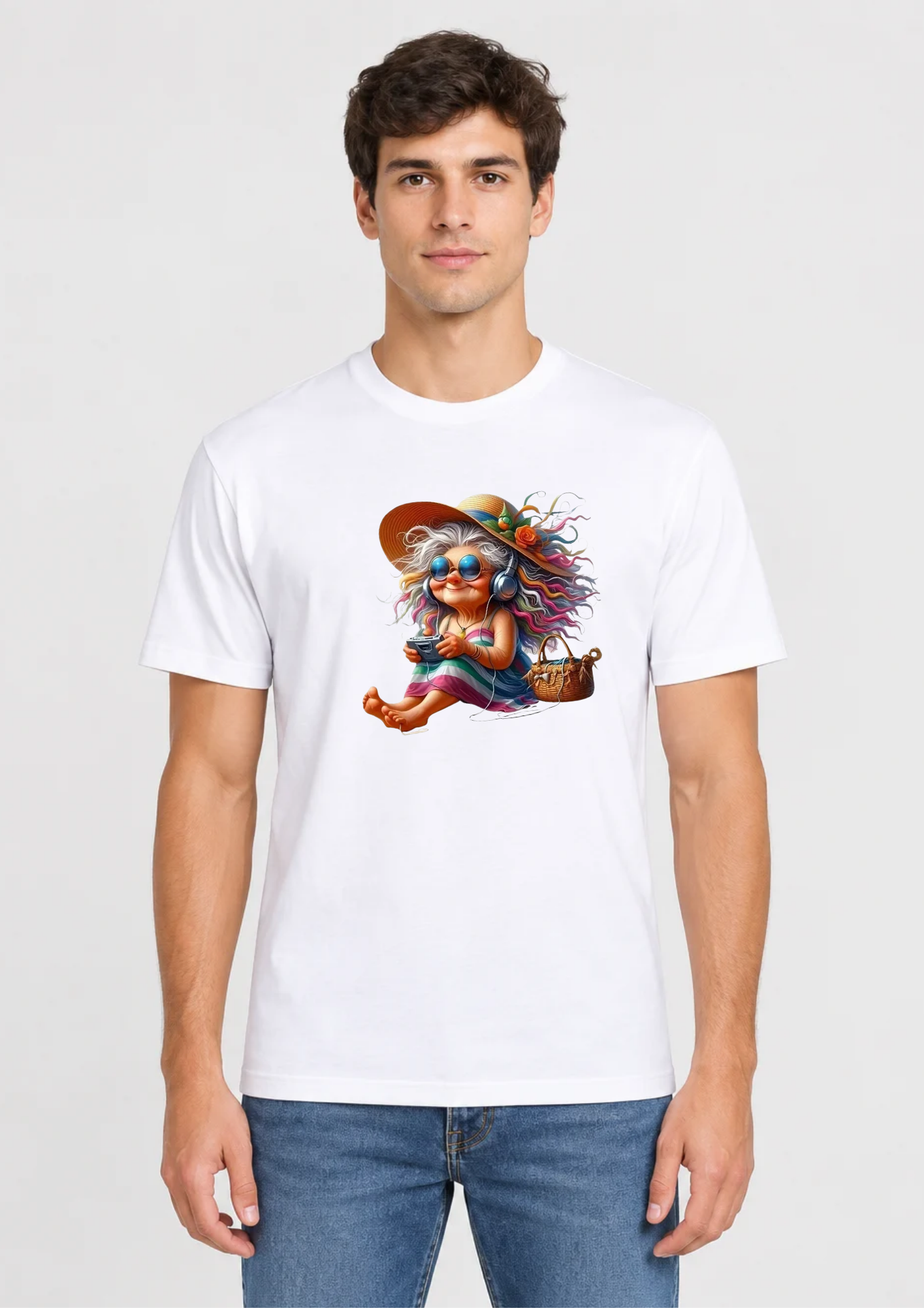 camiseta abuela feliz gafas 