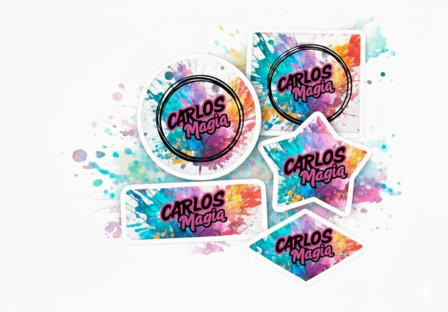 prototipo de pegatinas