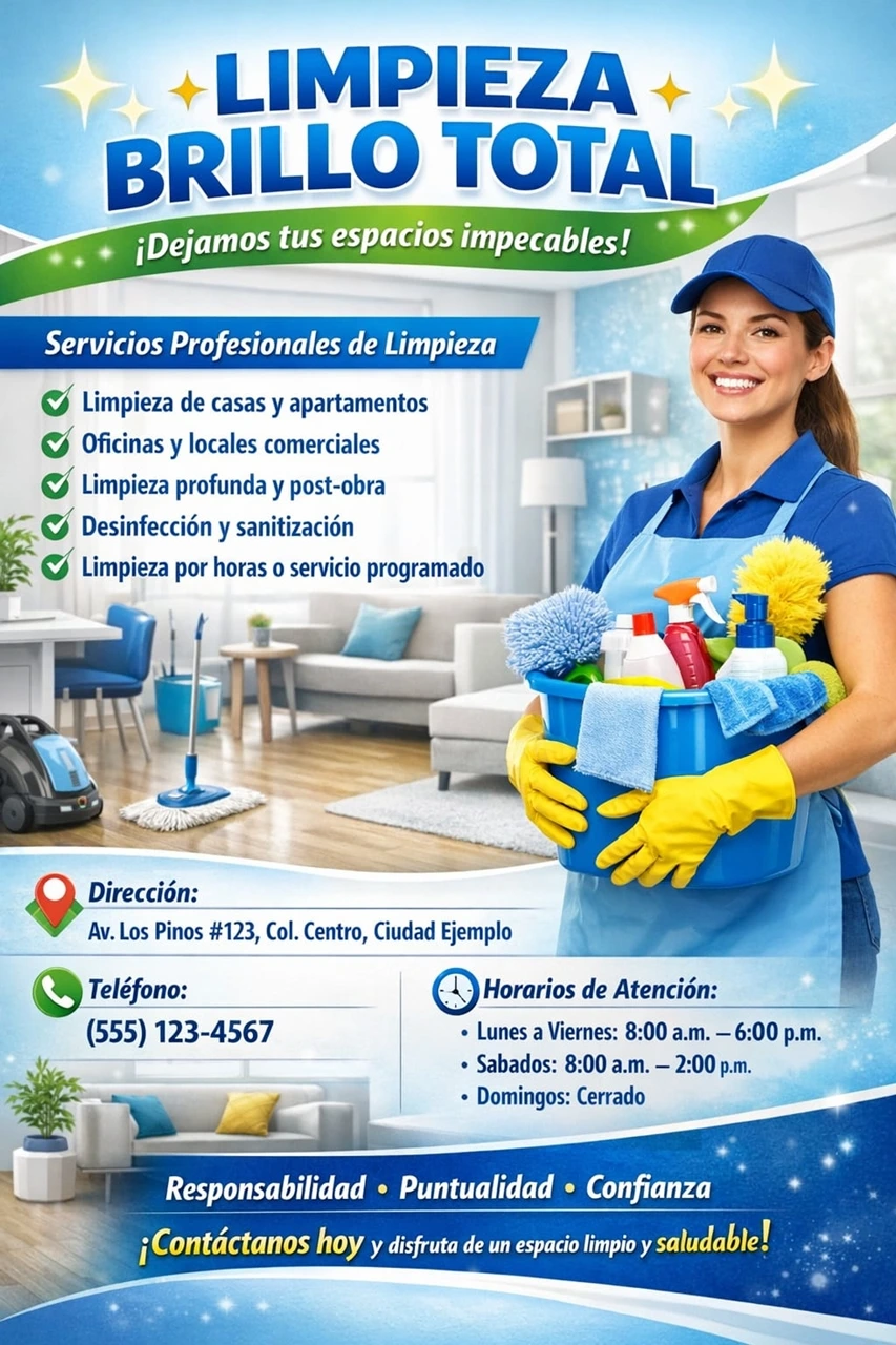 folleto limpieza