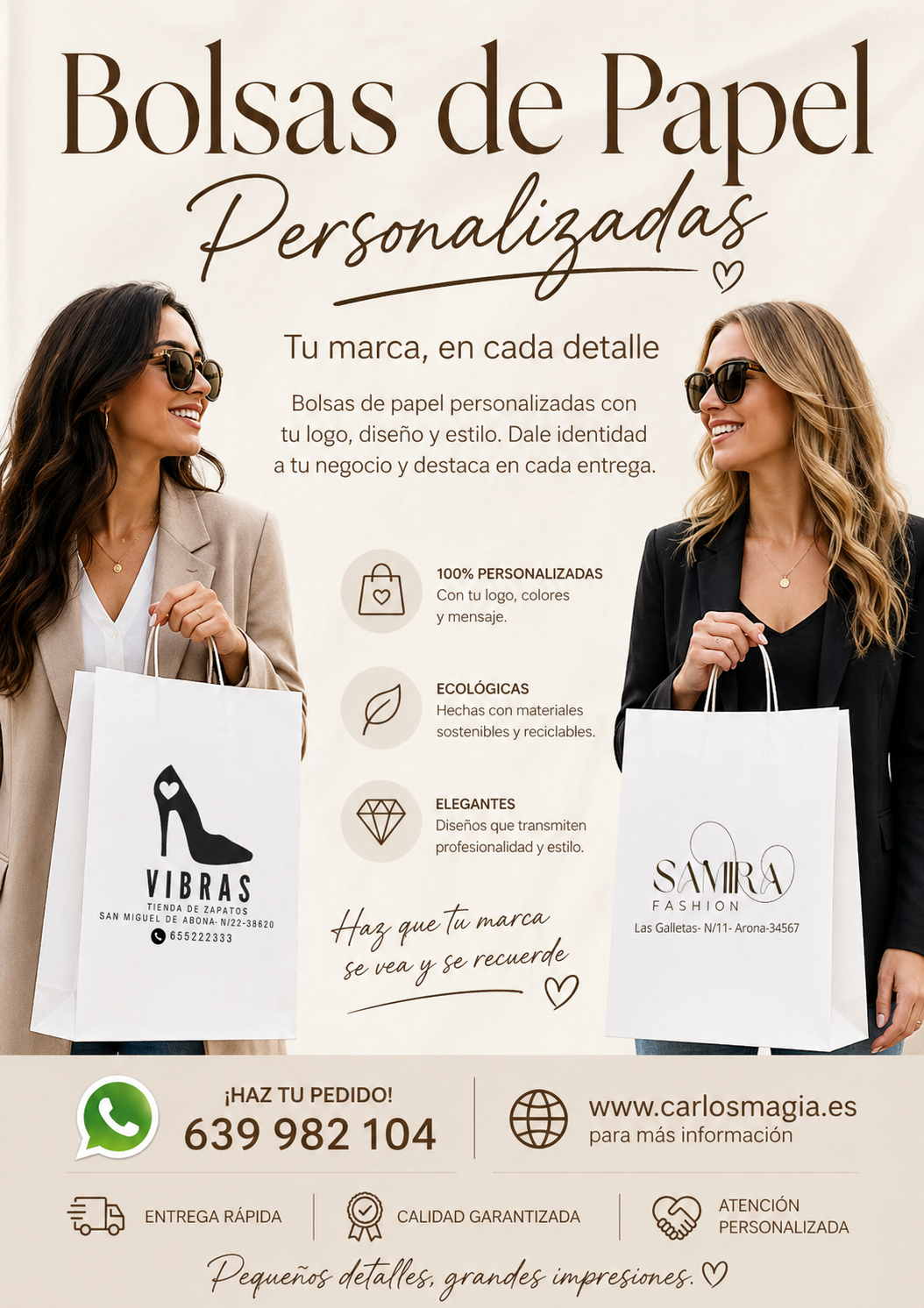 bolsas papel compras tiendas carlos magia
